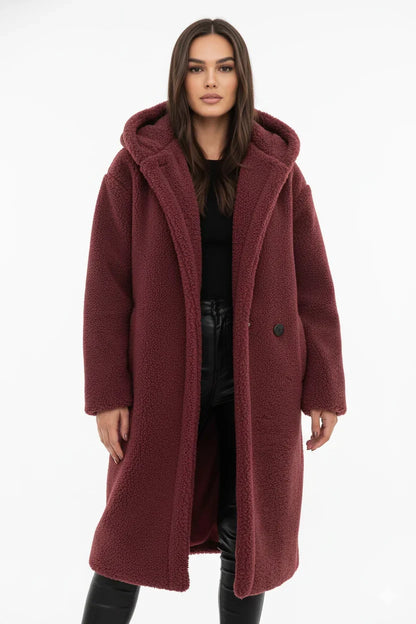 Women’s Teddy Coat - Letterman Jacket Soft Winter Outerwear