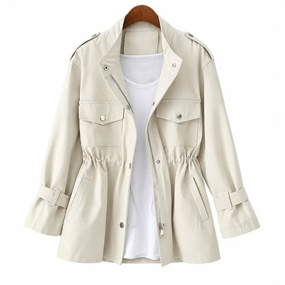 Women's Lightweight Belted Utility Trench Coat