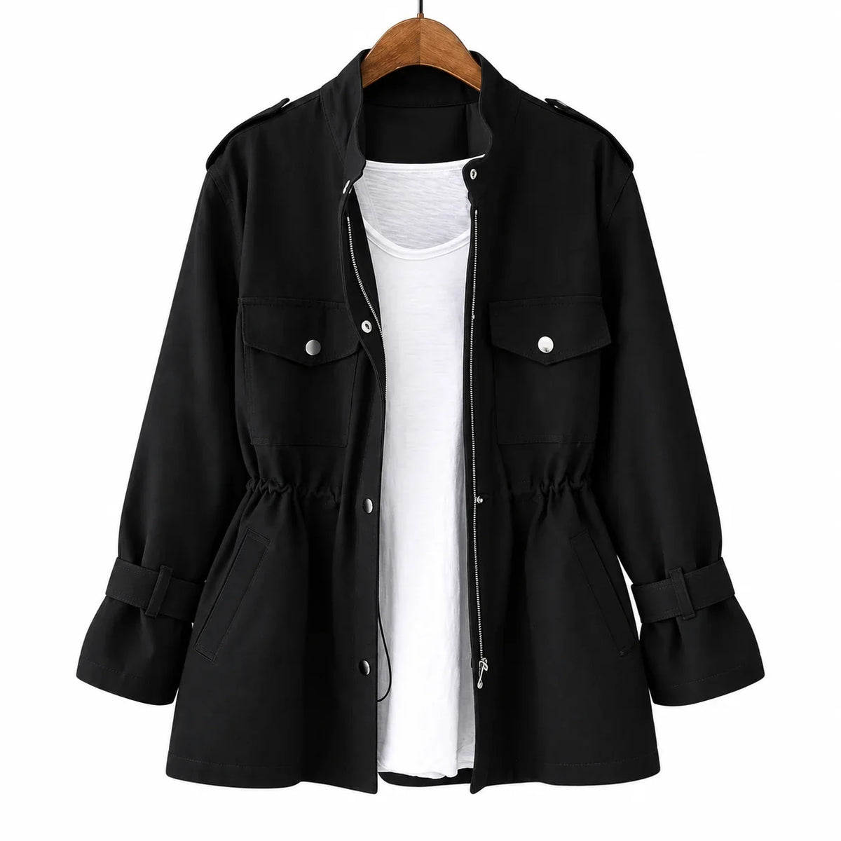 Women's Lightweight Belted Utility Trench Coat