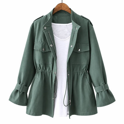 Women's Lightweight Belted Utility Trench Coat