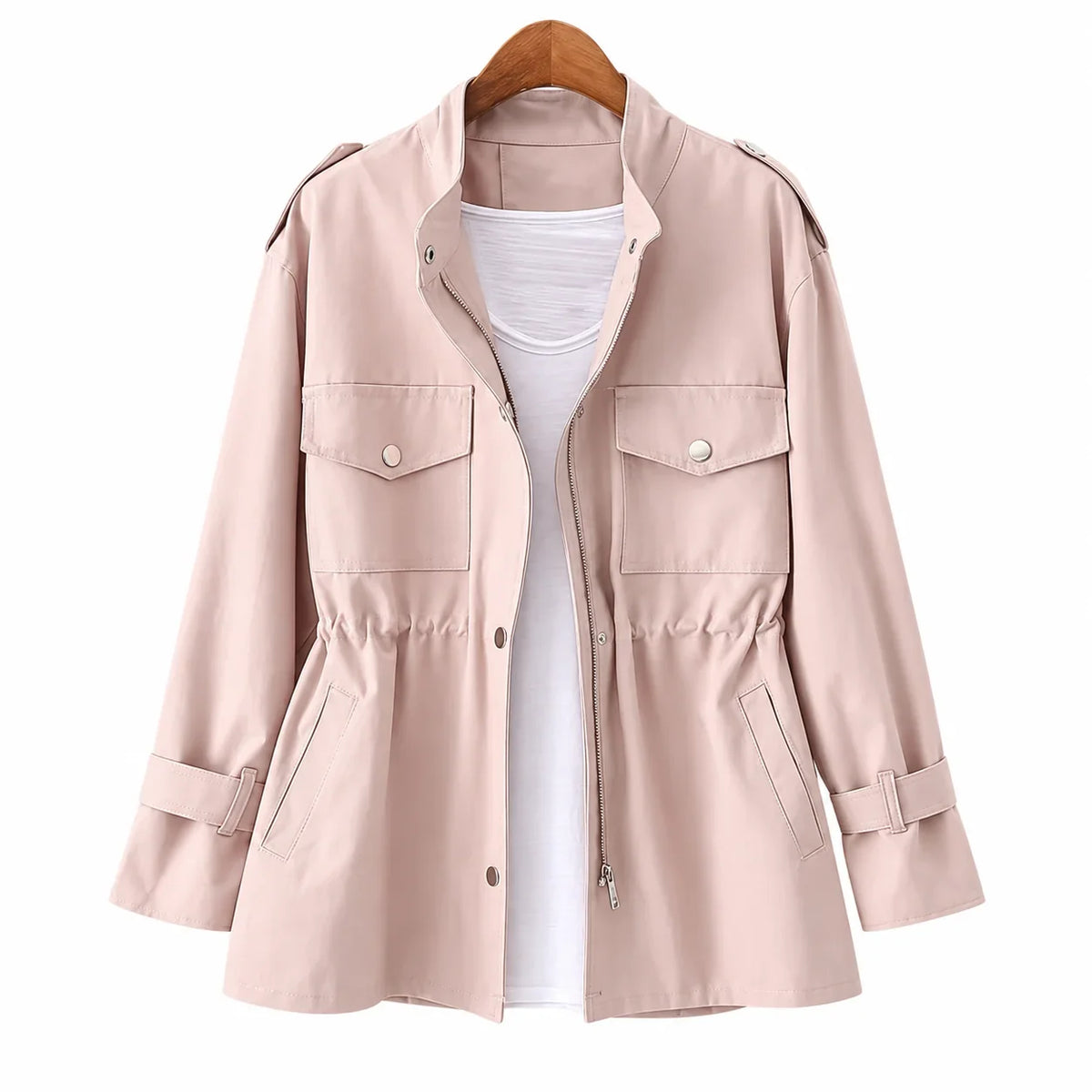 Women's Lightweight Belted Utility Trench Coat