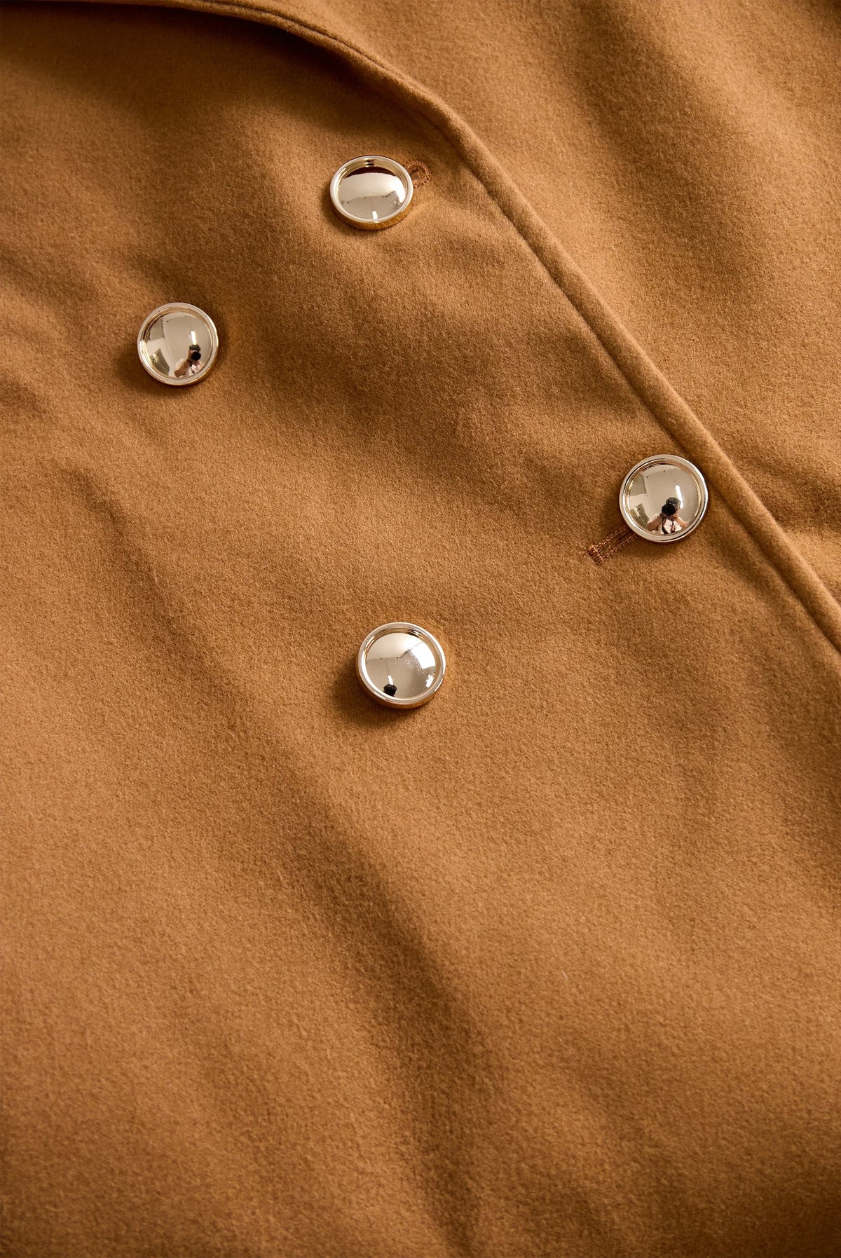 Women's Camel Trench Coat - Belted Double Breasted Long Coat