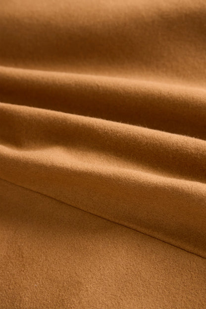 Women's Camel Trench Coat - Belted Double Breasted Long Coat