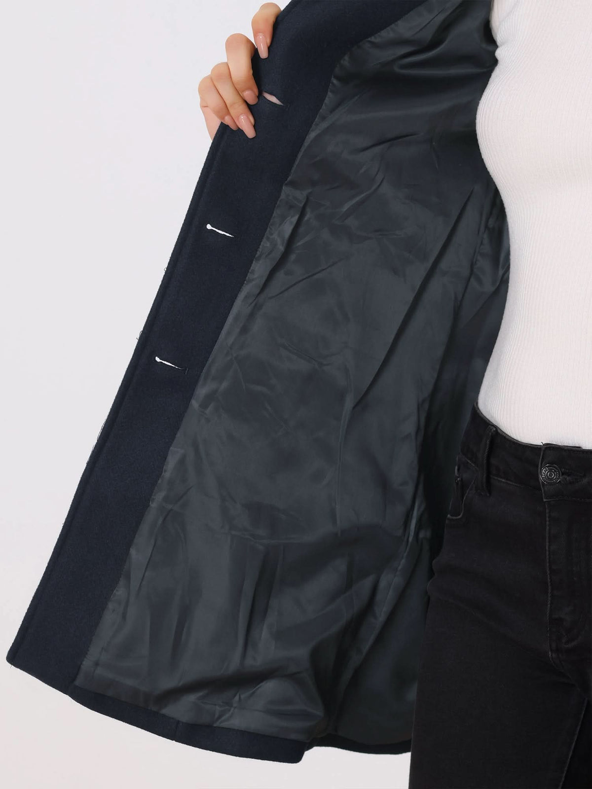 Women’s Trench Coat - Classic Fit and Flare Button Front