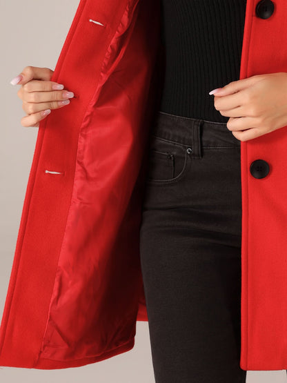 Women’s Trench Coat - Classic Fit and Flare Button Front