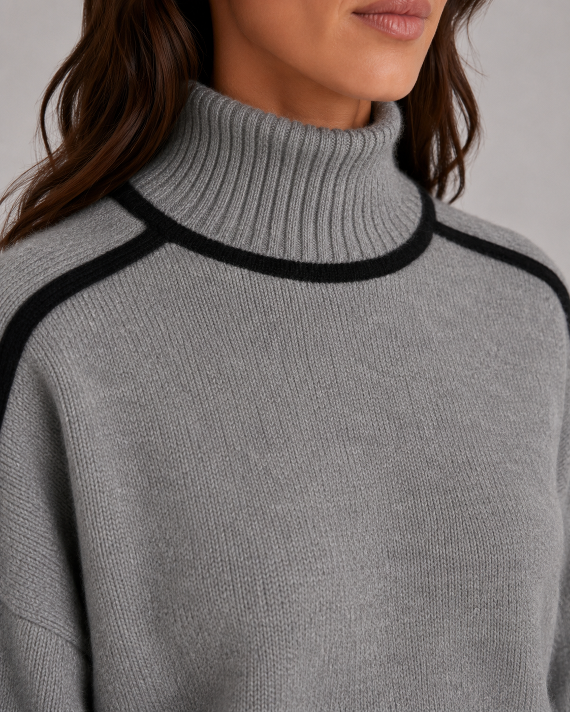 Women's Turtleneck Sweater - Oversized Soft Knit