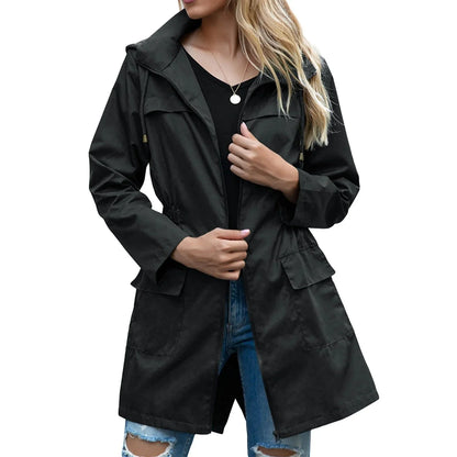 Women's Lightweight Water-Resistant Hooded Jacket