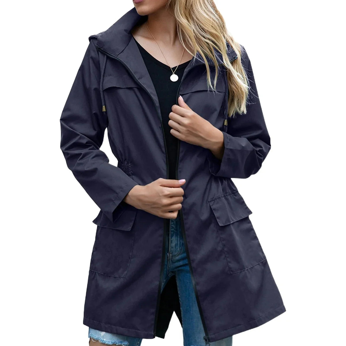 Women's Lightweight Water-Resistant Hooded Jacket