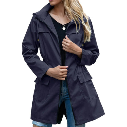Women's Lightweight Water-Resistant Hooded Jacket