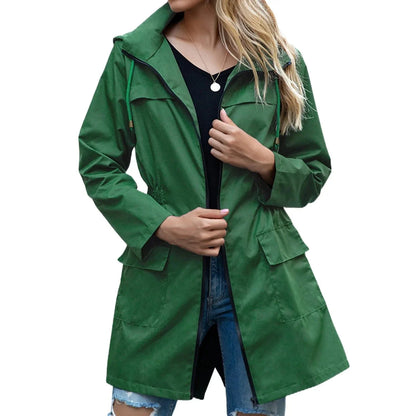 Women's Lightweight Water-Resistant Hooded Jacket