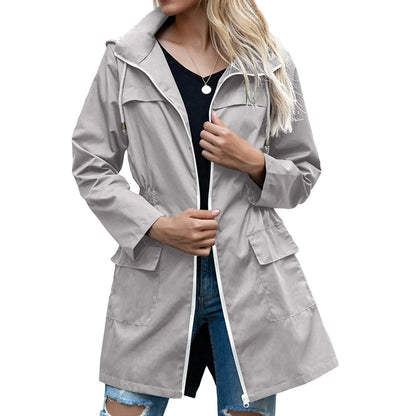 Women's Lightweight Water-Resistant Hooded Jacket