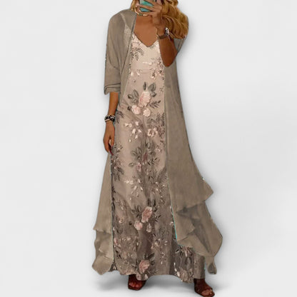 Palmer | Breezy Floral Draped Maxi Dress for Effortless Elegance