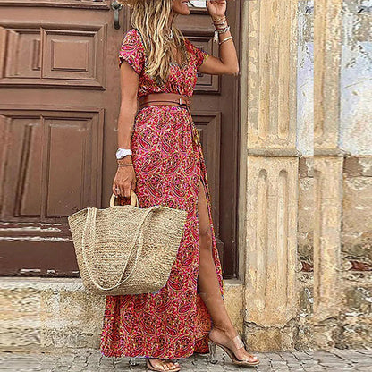Arlie | Versatile Elegant Floral Wrap Maxi Dress for Women