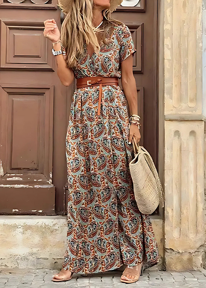 Arlie | Versatile Elegant Floral Wrap Maxi Dress for Women
