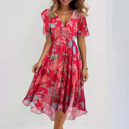 Candace | Versatile Flattering Bloom Wrap Summer Dress