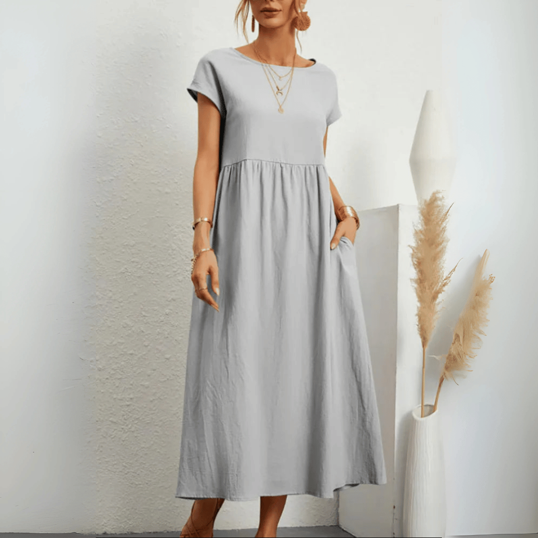 Ellany | Trendy Empire Waist Breezy Dress with Flattering Fit
