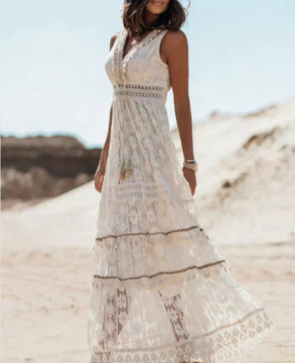 Keira | Relaxed Tiered Lace Summer Dress for All-Day Wearability