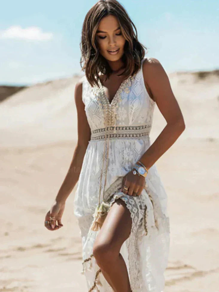 Keira | Relaxed Tiered Lace Summer Dress for All-Day Wearability