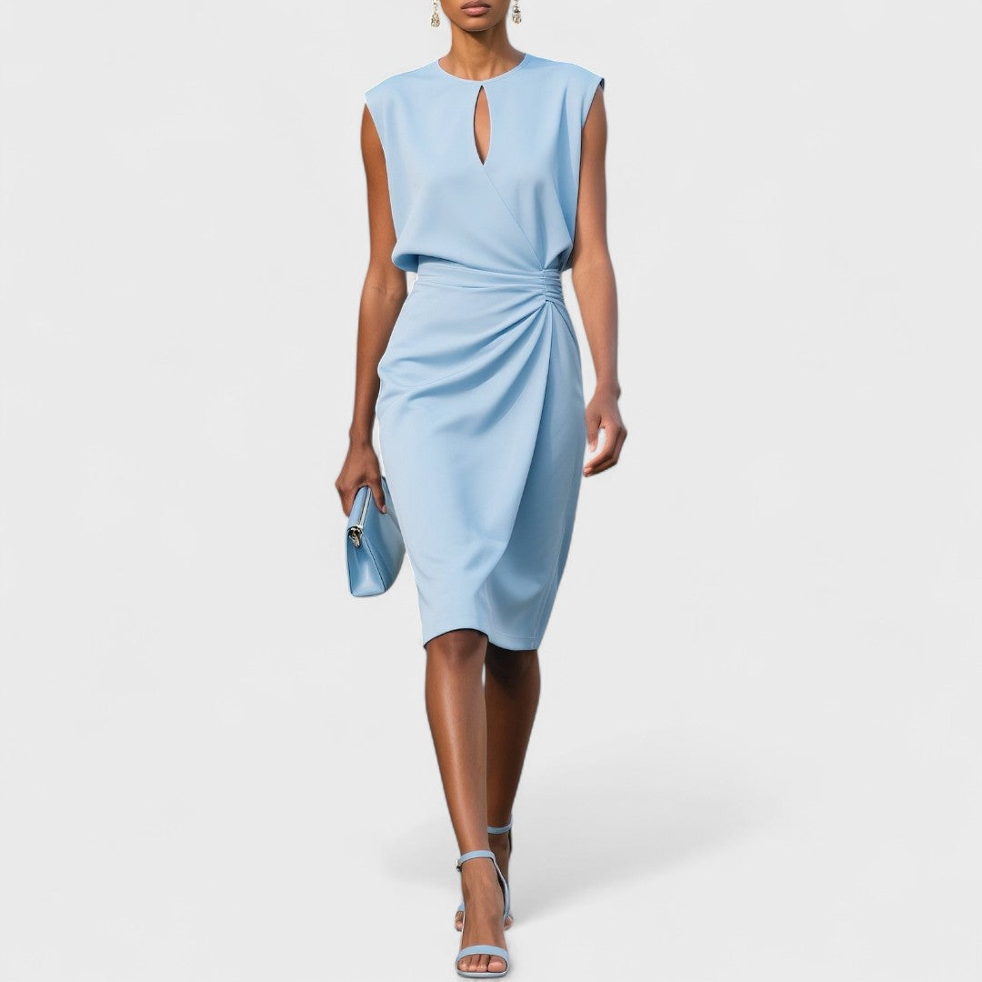 Cynthia | Trendy Elegant Sleeveless Wrap-style Midi Dress