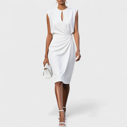 Cynthia | Trendy Elegant Sleeveless Wrap-style Midi Dress