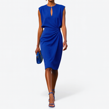 Cynthia | Trendy Elegant Sleeveless Wrap-style Midi Dress