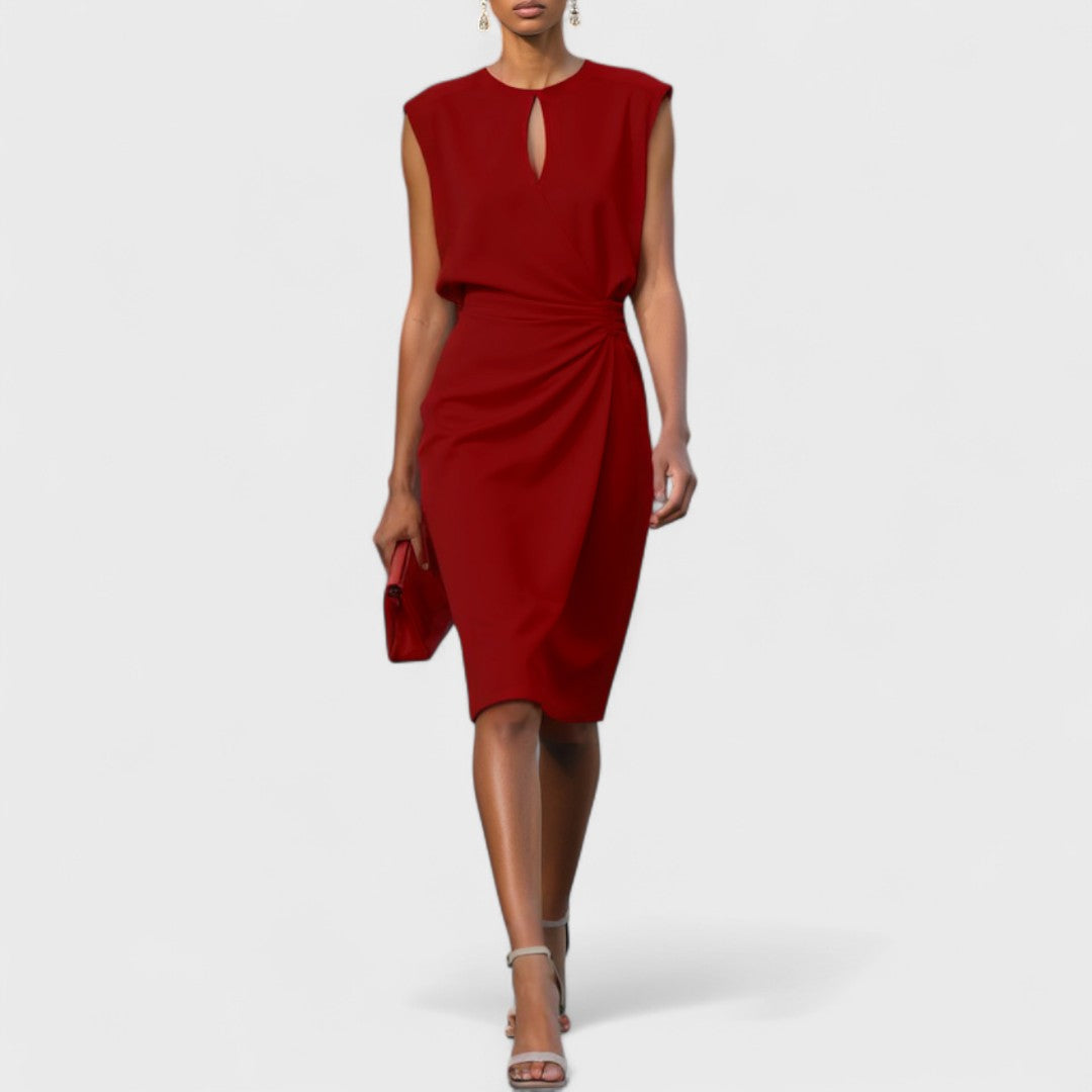 Cynthia | Trendy Elegant Sleeveless Wrap-style Midi Dress