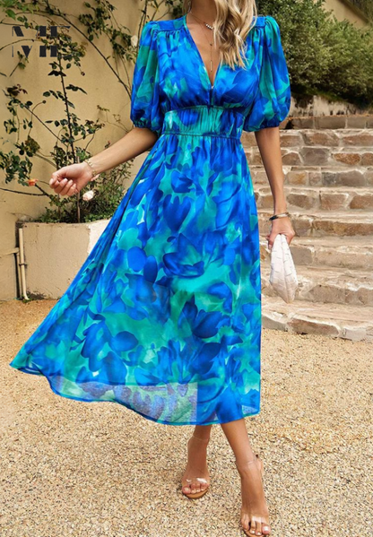 Xaviea | Festive Summer Floral Dress for Women