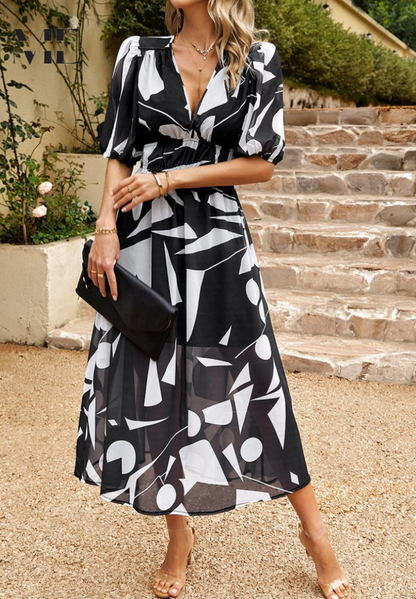 Xaviea | Festive Summer Floral Dress for Women