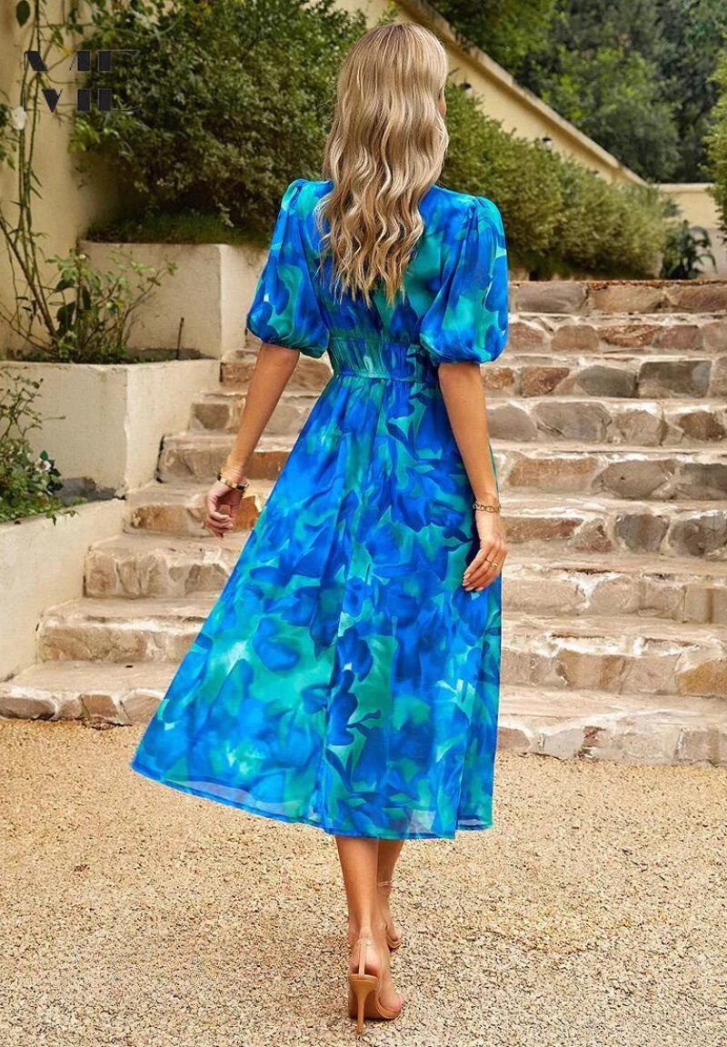 Xaviea | Festive Summer Floral Dress for Women