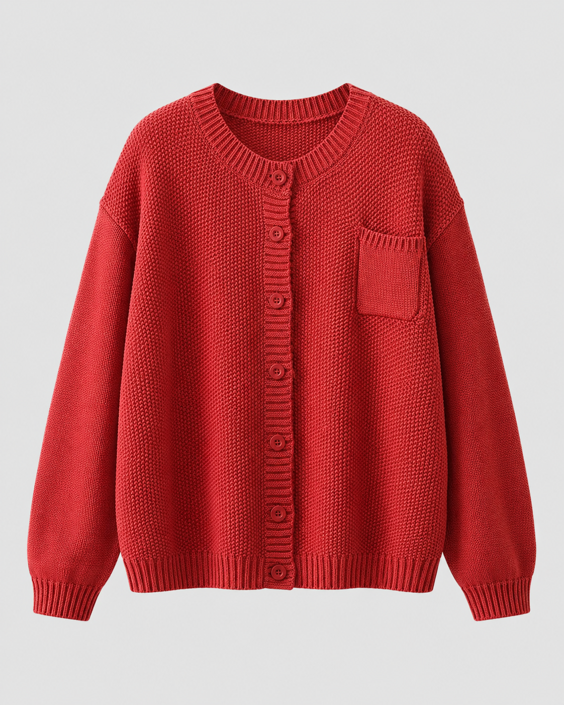 Women's Knit Cardigan - Button Front with Pockets