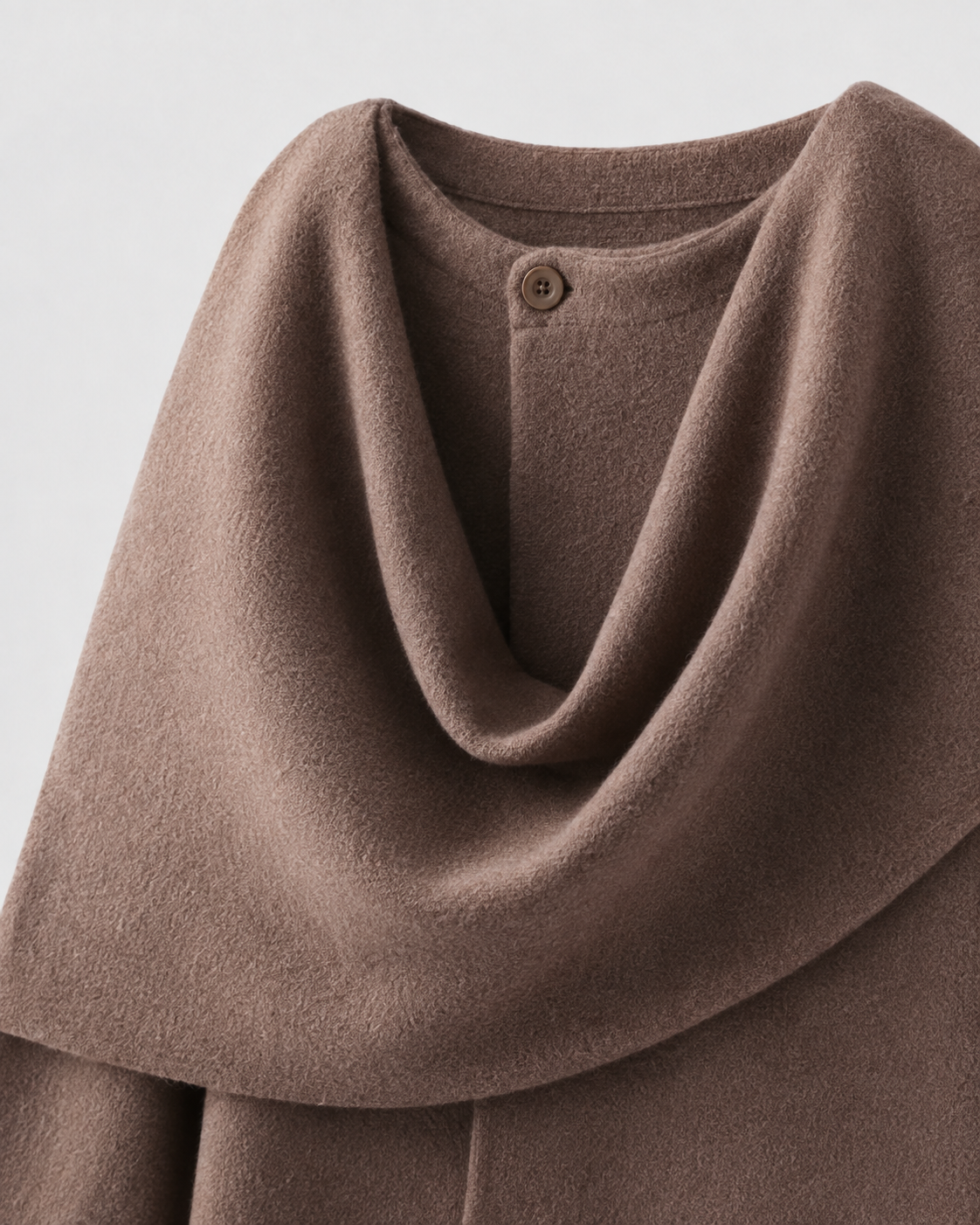 Women's Cape Coat - Scarf Collar Draped Oversized Fit