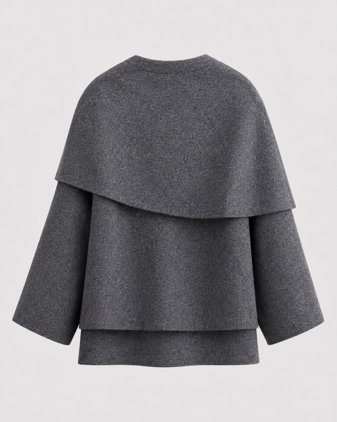 Women's Cape Coat - Scarf Collar Draped Oversized Fit