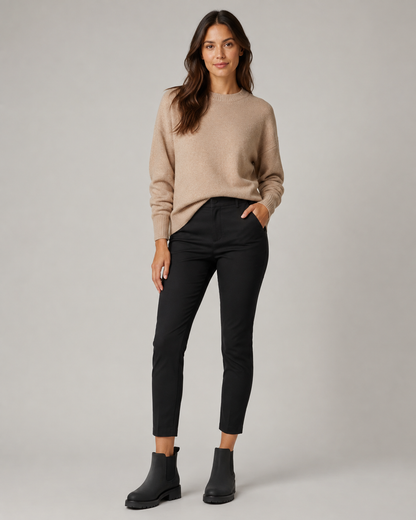 Women's Chelsea Boots - Suede Look Chunky Lug Sole