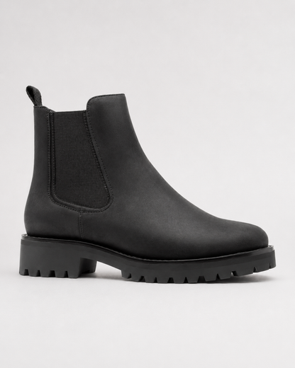 Women's Chelsea Boots - Suede Look Chunky Lug Sole