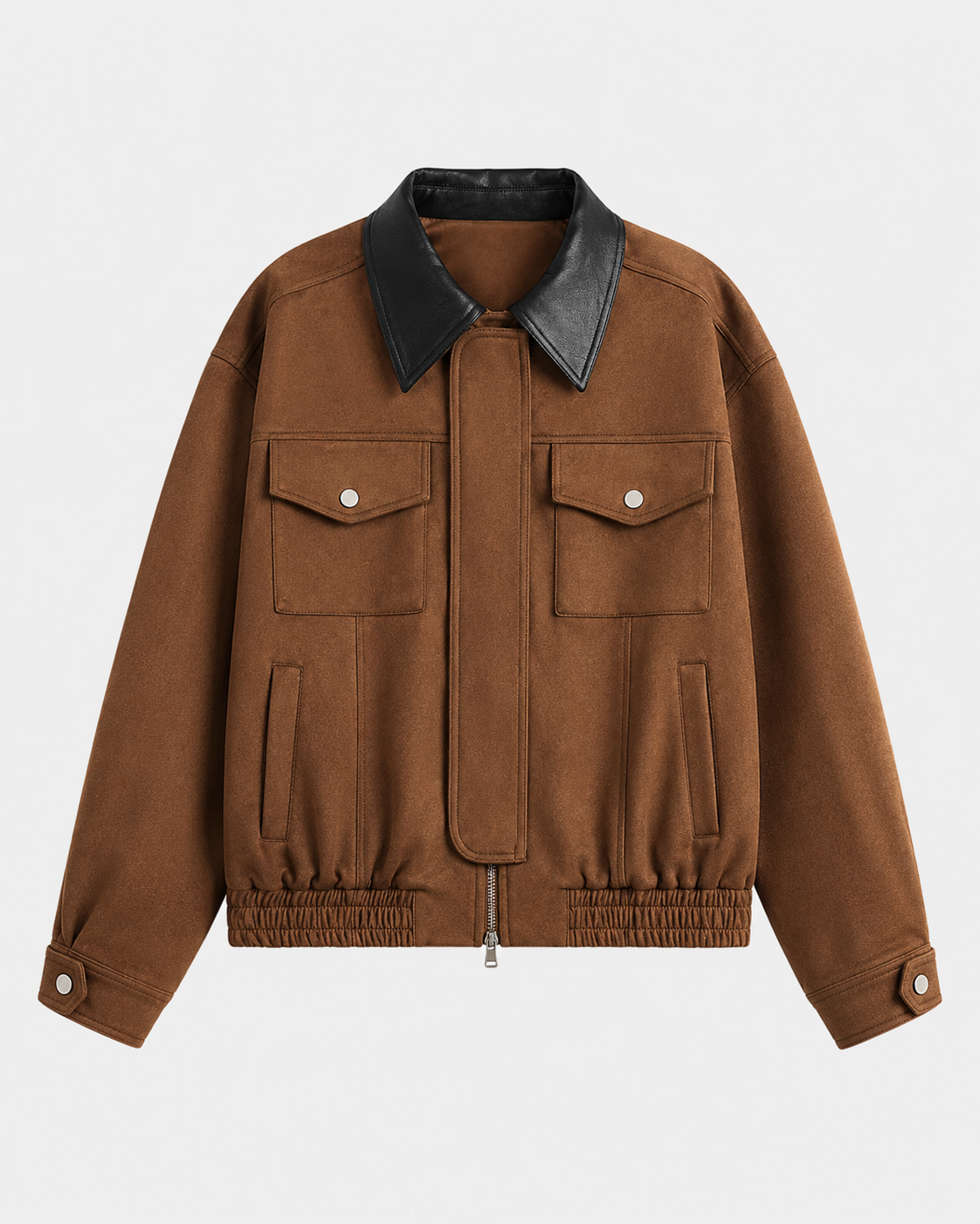 Women's Suede Barn Jacket - Cropped Casual Jacket