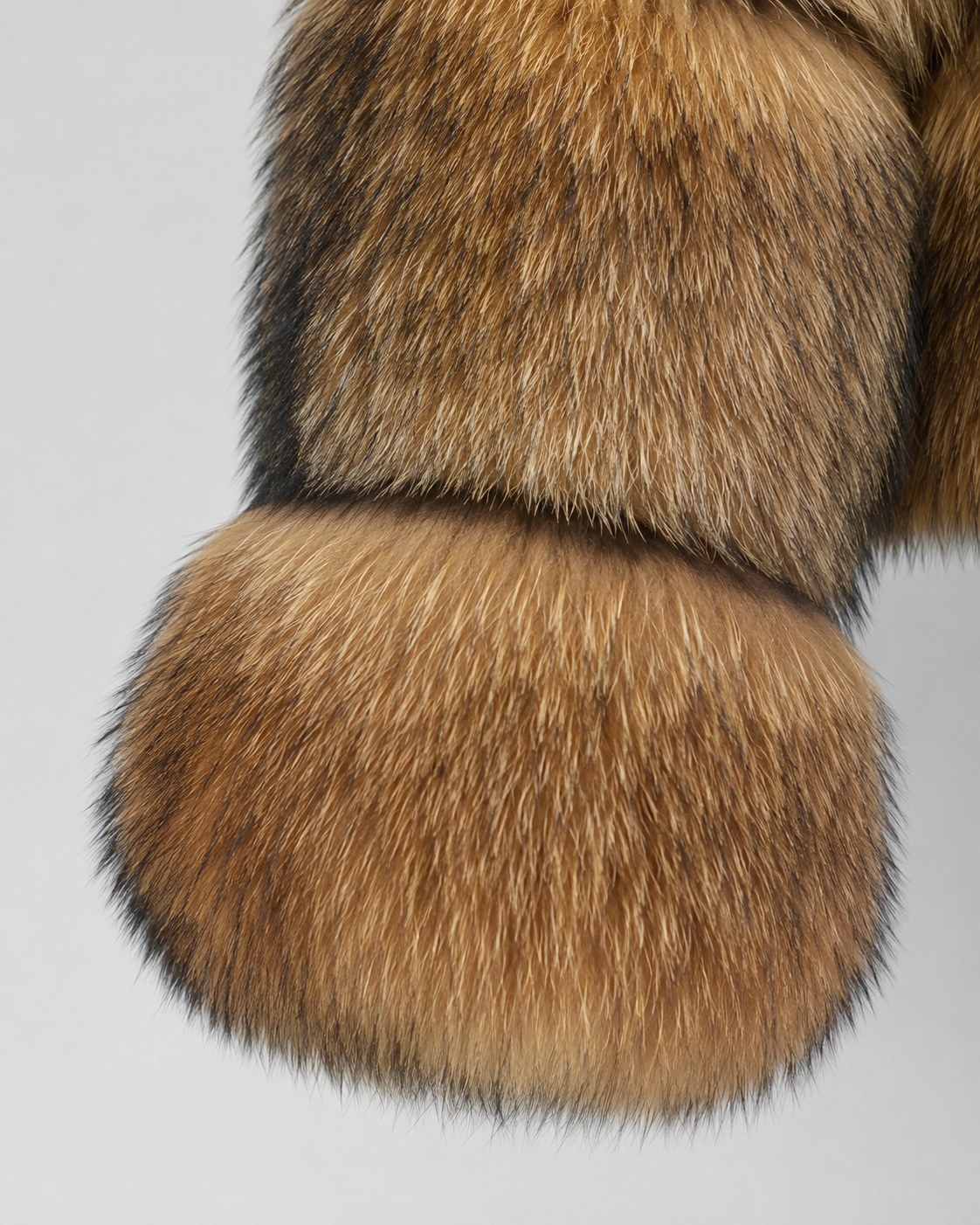 Women's Faux Fur Jacket - Cropped Brown Oversized Collar