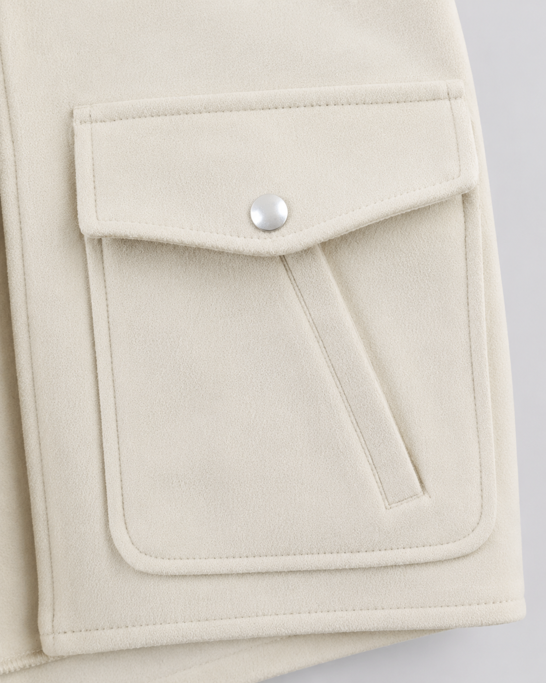 Women's Suede Jacket - Cropped Zip Up Jacket with Pockets
