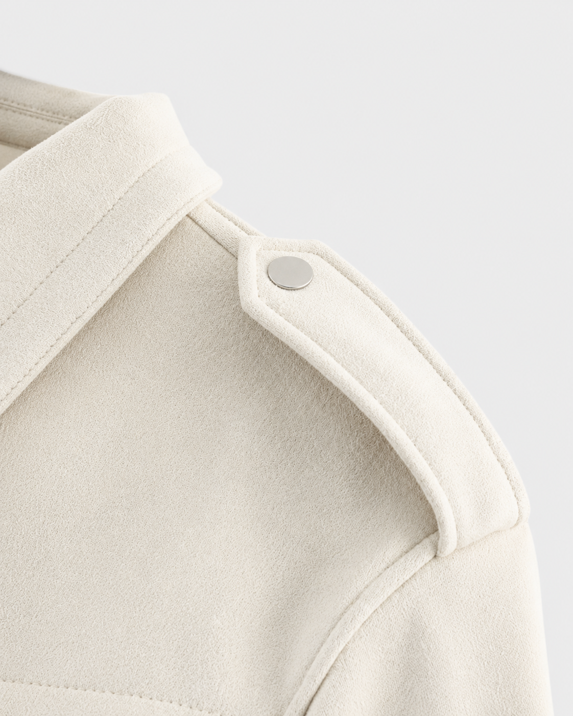 Women's Suede Jacket - Cropped Zip Up Jacket with Pockets