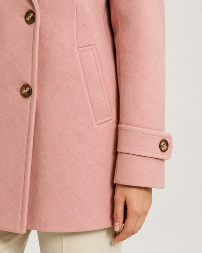 Women's Winter Coat - Double Breasted Short Tailored Coat
