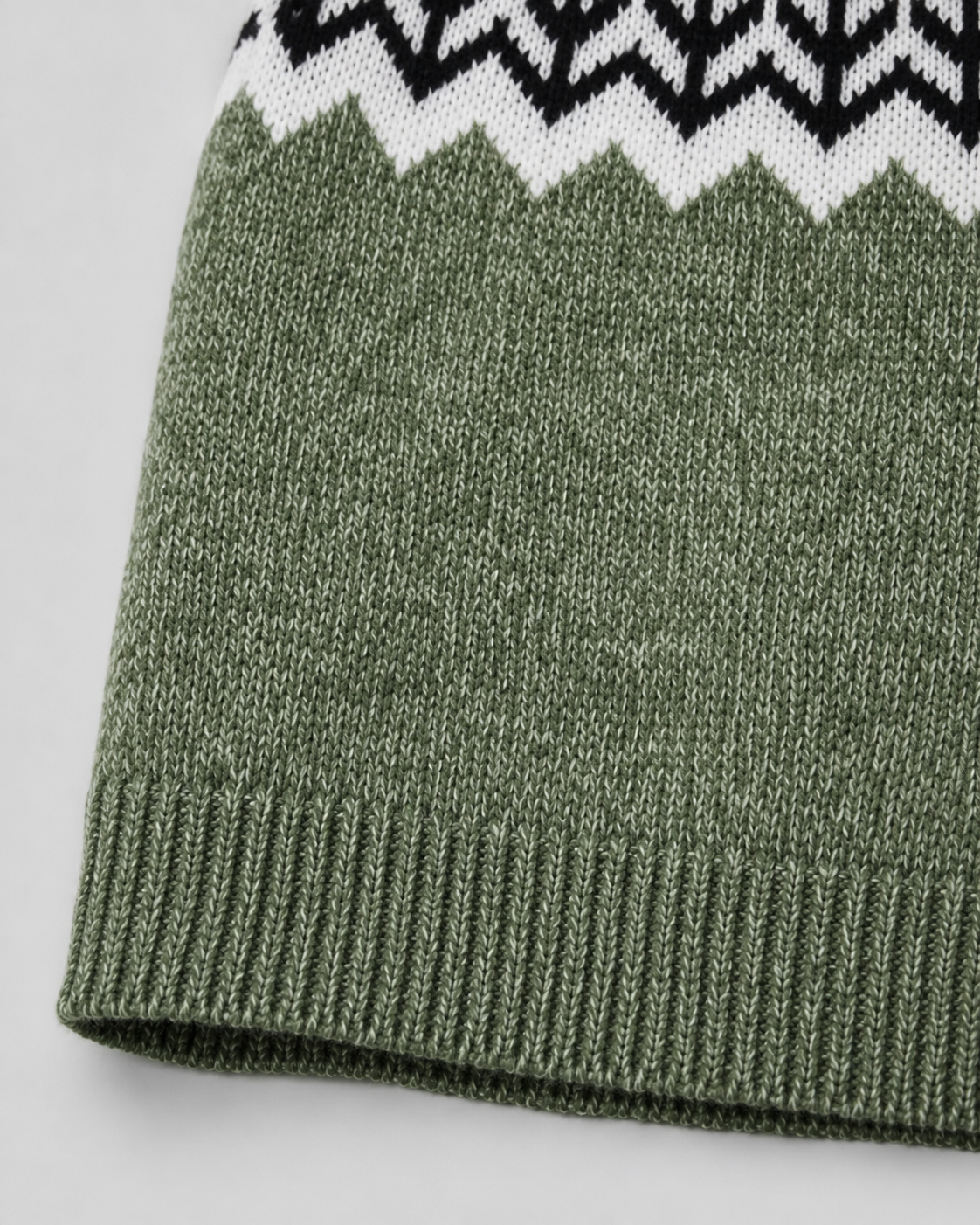 Women's Fair Isle Sweater - Mock Neck Ribbed Knit