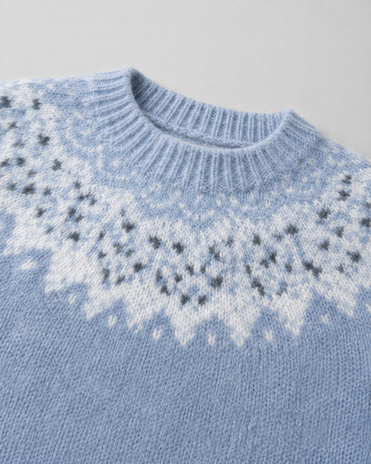 Women's Fair Isle Sweater - Crew Neck Knit