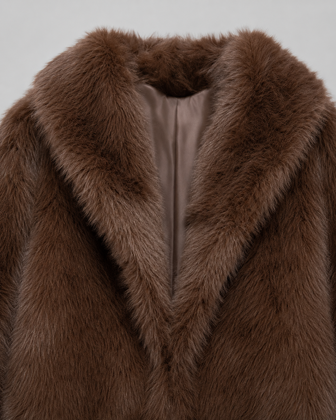 Women's Faux Fur Jacket - Cropped Wide Collar Winter Jacket
