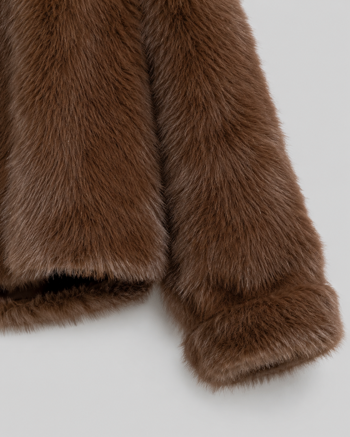 Women's Faux Fur Jacket - Cropped Wide Collar Winter Jacket