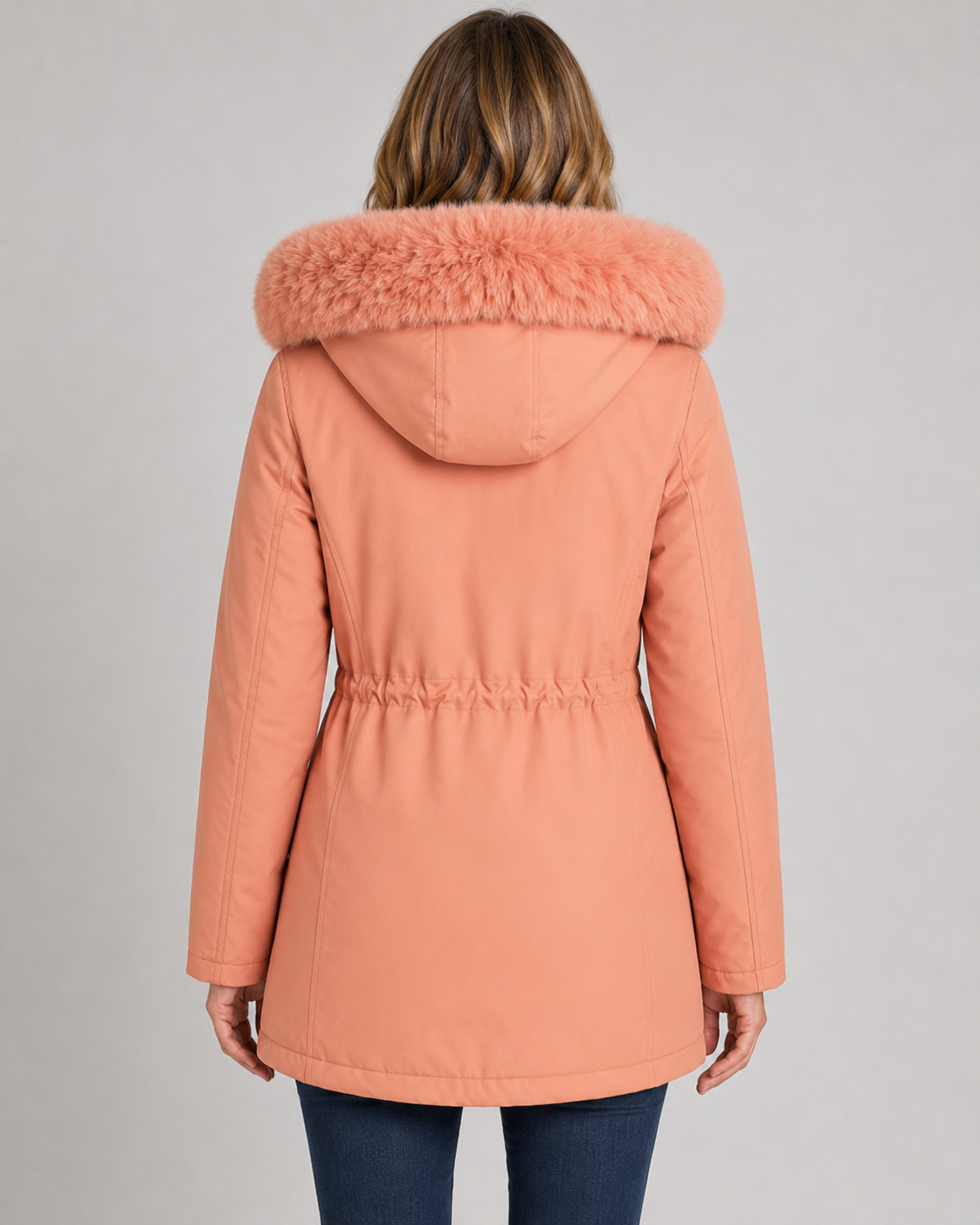 Women's Winter Parka - Faux Fur Lined Hooded Coat