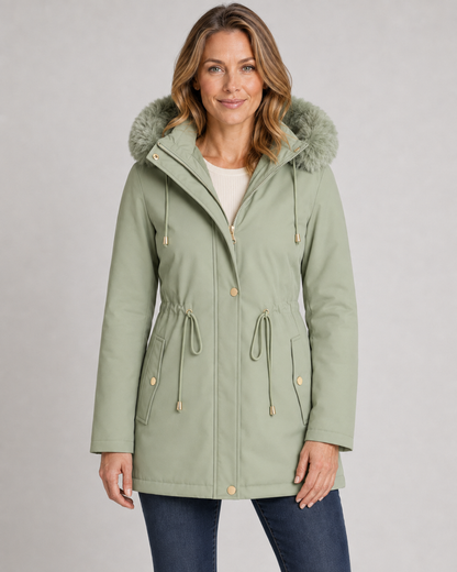 Women's Winter Parka - Faux Fur Lined Hooded Coat