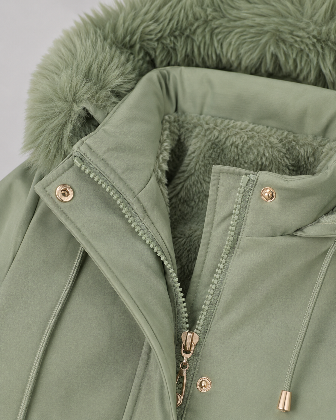 Women's Winter Parka - Faux Fur Lined Hooded Coat