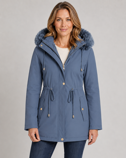Women's Winter Parka - Faux Fur Lined Hooded Coat