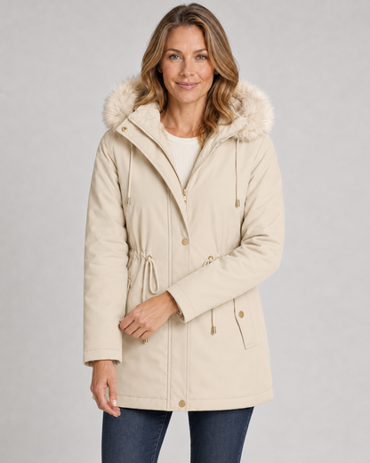 Women's Winter Parka - Faux Fur Lined Hooded Coat