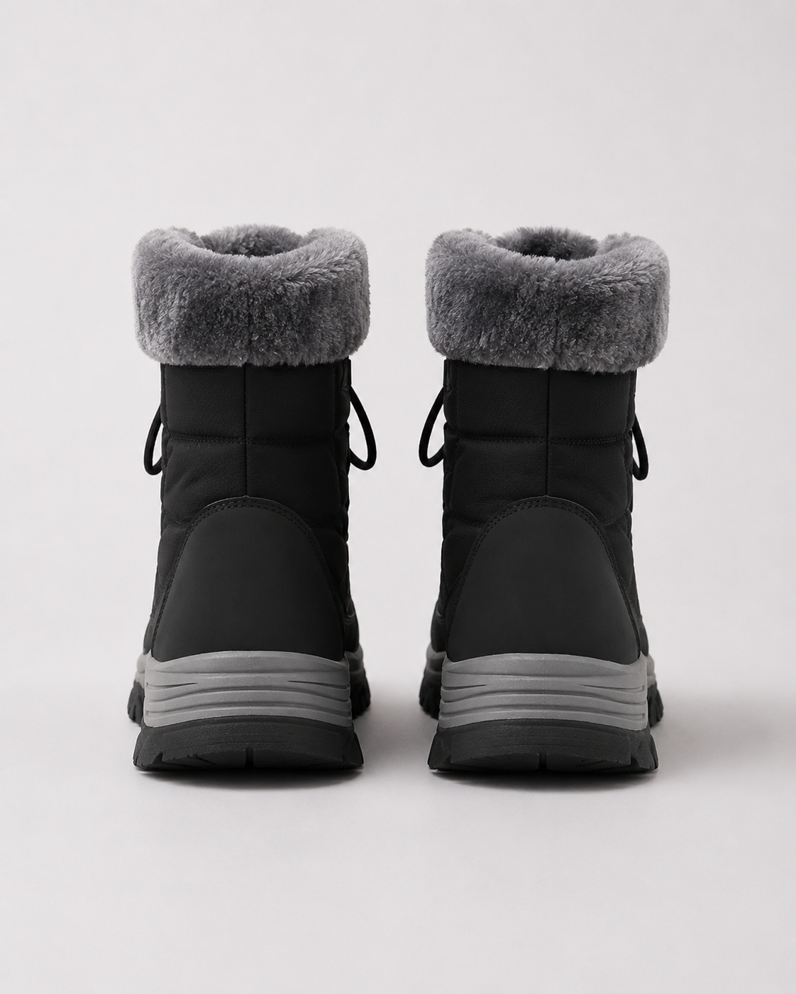Women's Snow Boots - Fur Lined Lace Up Winter Boots