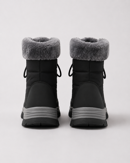 Women's Snow Boots - Fur Lined Lace Up Winter Boots